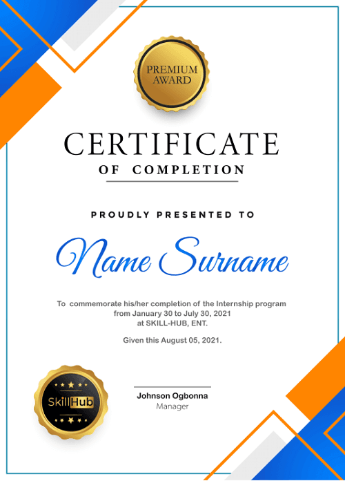 SkillHub certificate